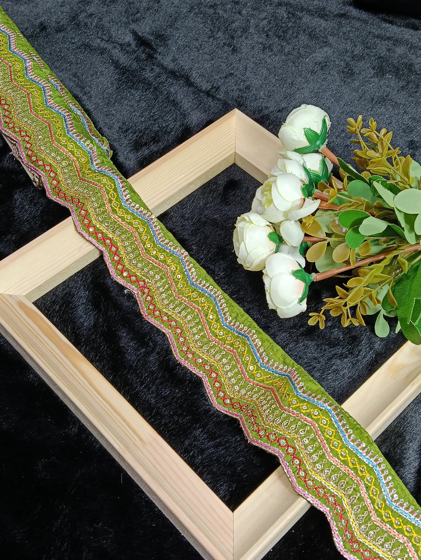 Embroidery Lace Jari Border JA8453