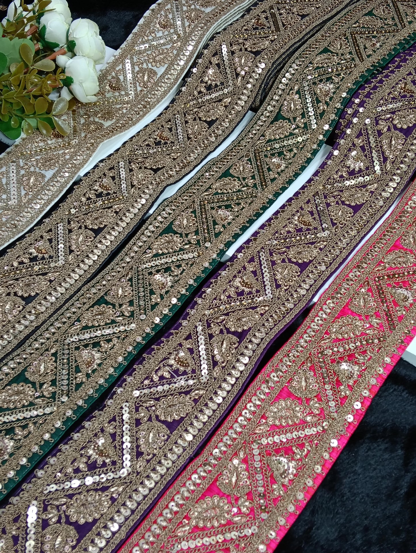 Embroidery Lace Jari Border JA14310