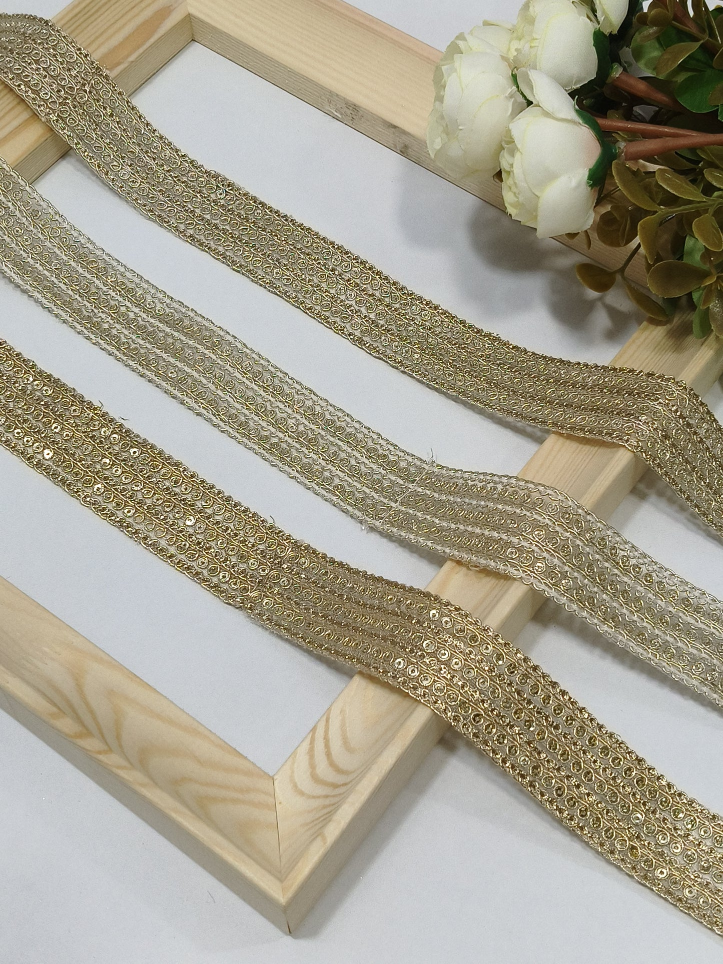 Embroidery Lace Coding Jari Border JA14152