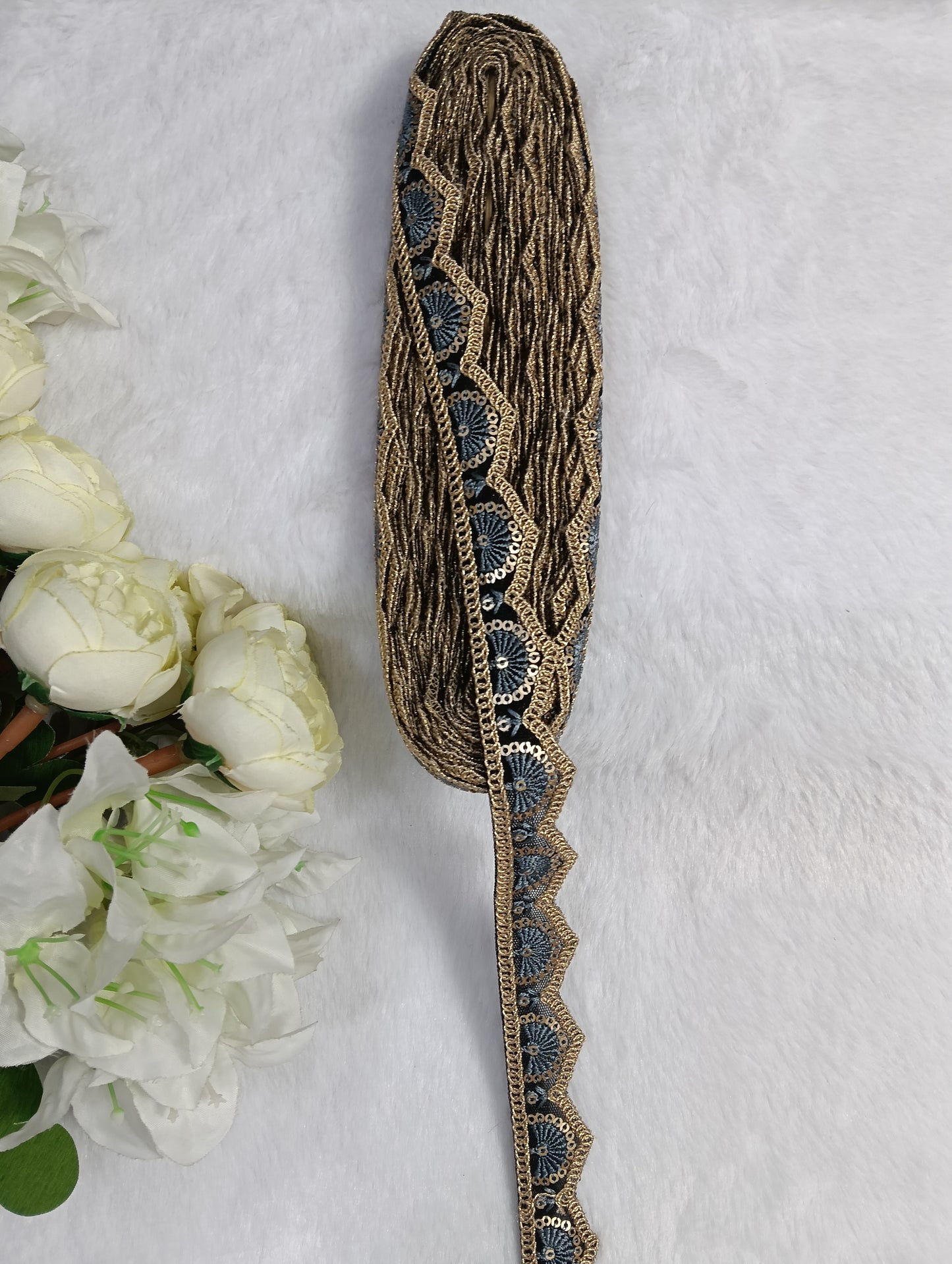 Embroidery Lace Jari Border JA14578