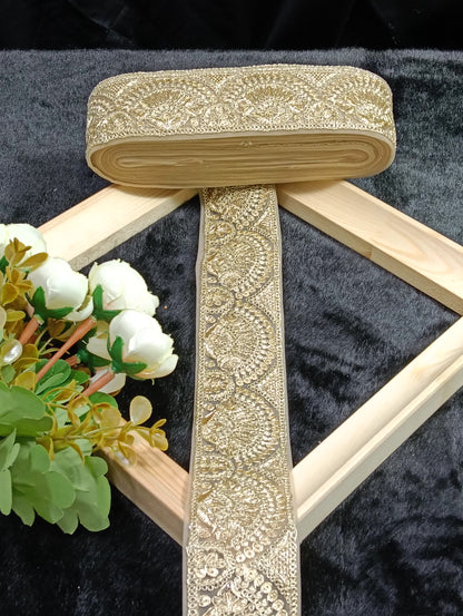 Embroidery Lace Jari Border JA14318