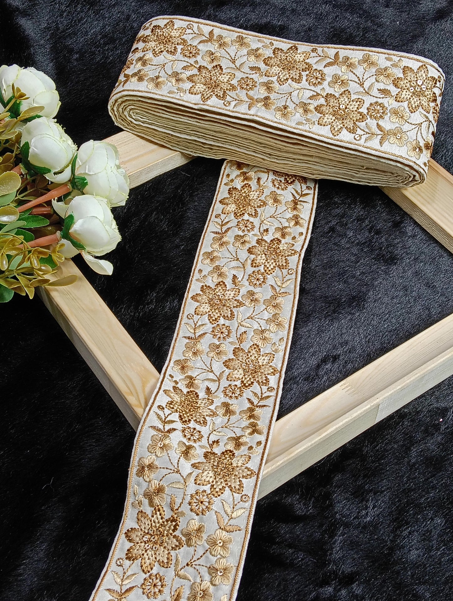 Embroidery Lace Jari Border JA14313