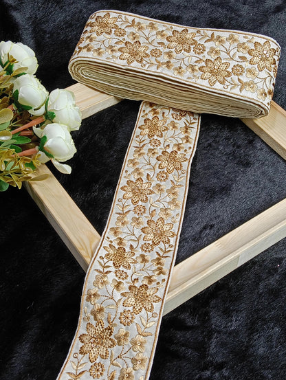 Embroidery Lace Jari Border JA14313