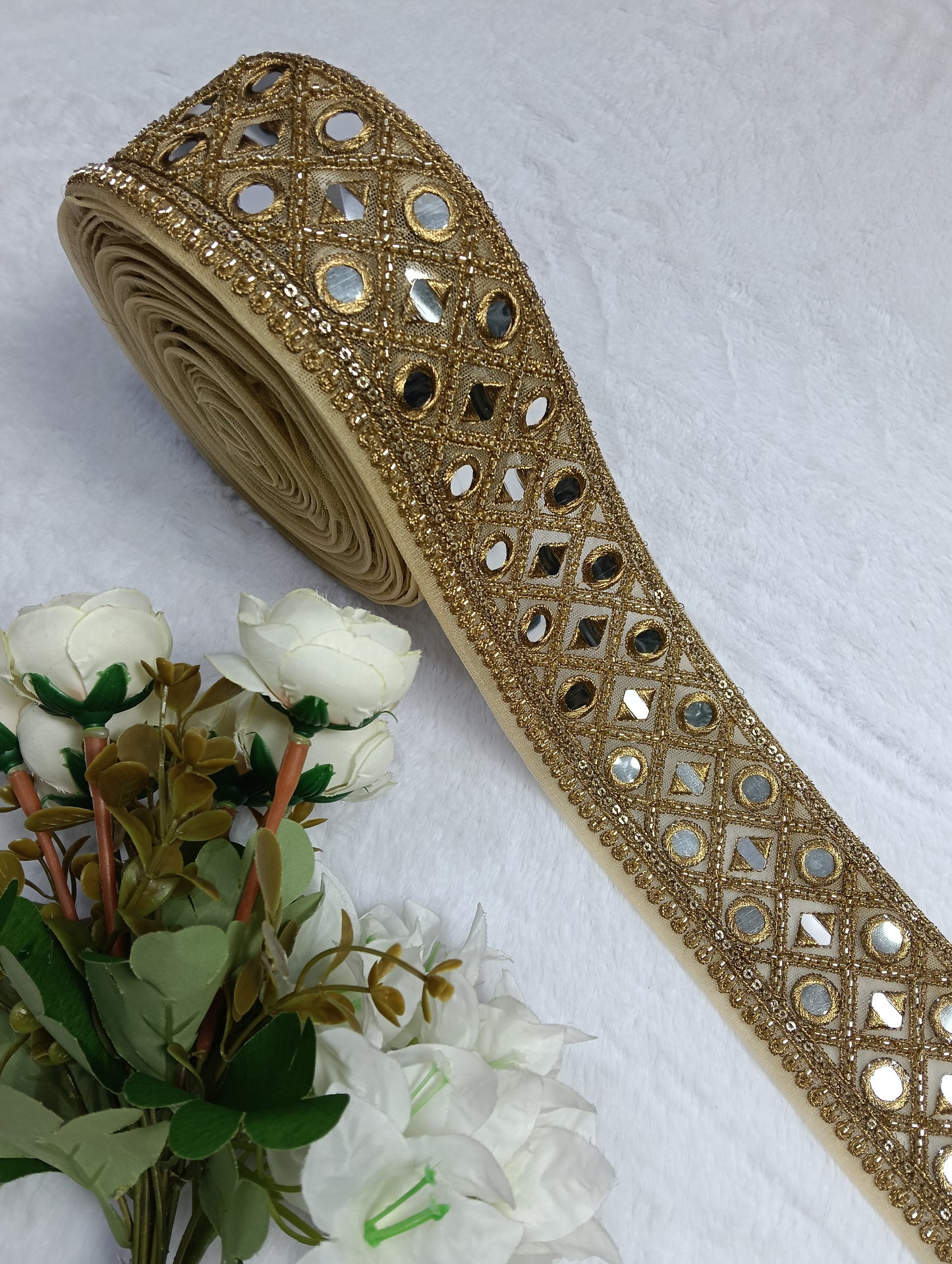 Authentic Mirror-Work Lace — Vibrant Festive Styling ha6496