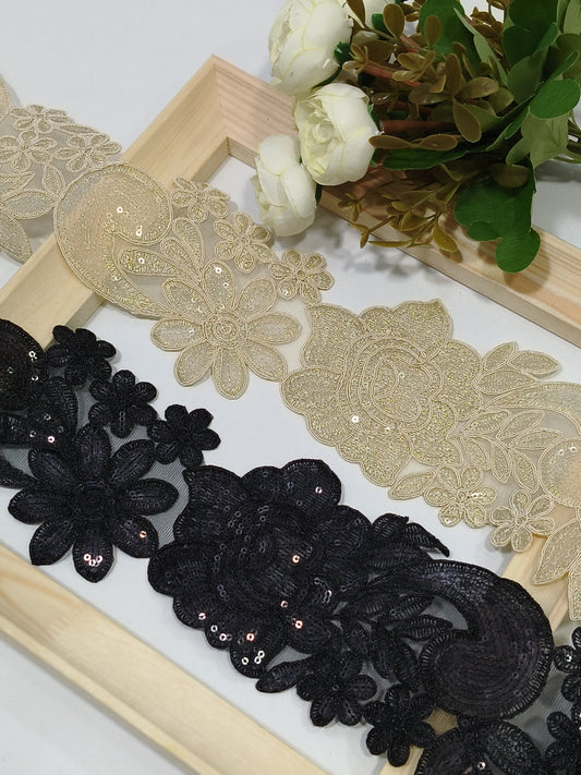 Embroidery Lace Coding Jari Border JA14063