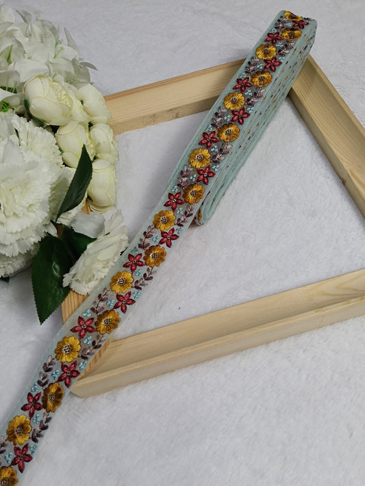 Embroidery Lace Jari Border JA14540