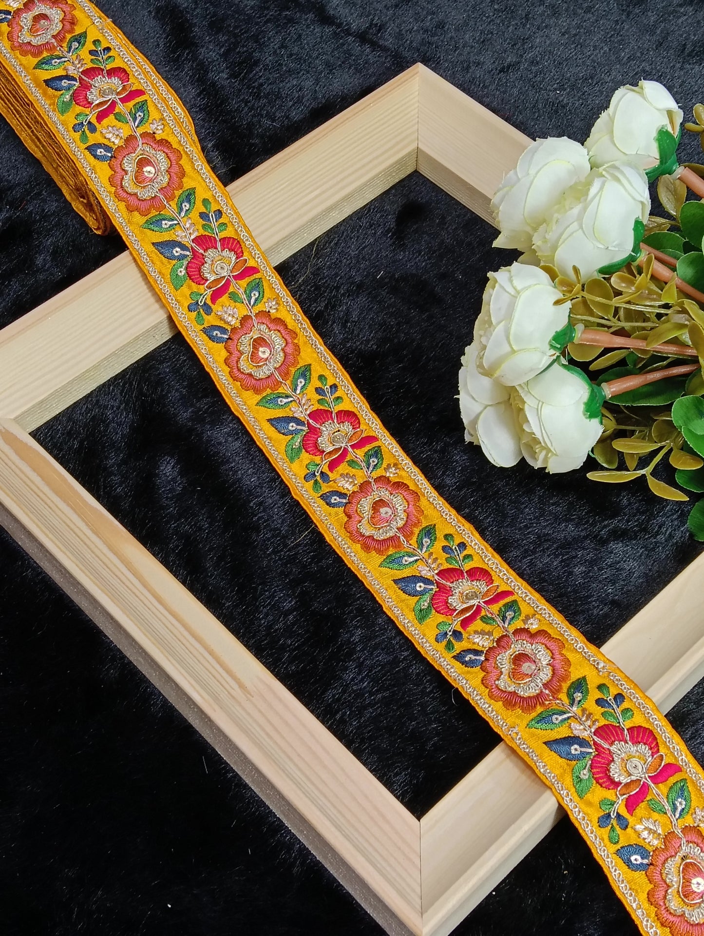 Embroidery Lace Jari Border JA10889