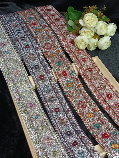 Embroidery Lace Jari Border JA13953