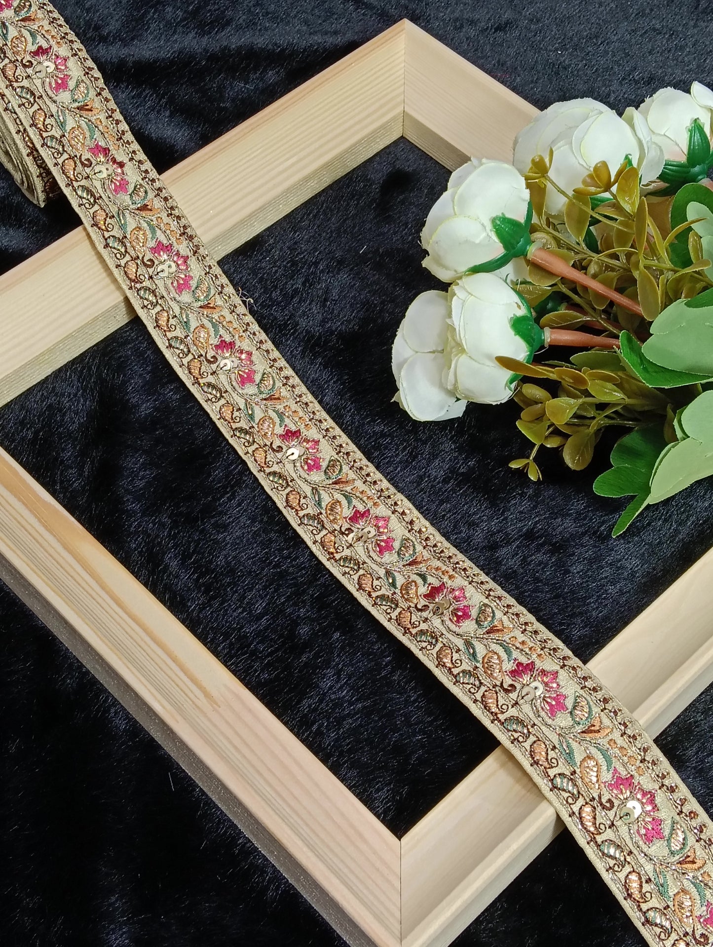 Embroidery Lace Jari Border JA13871