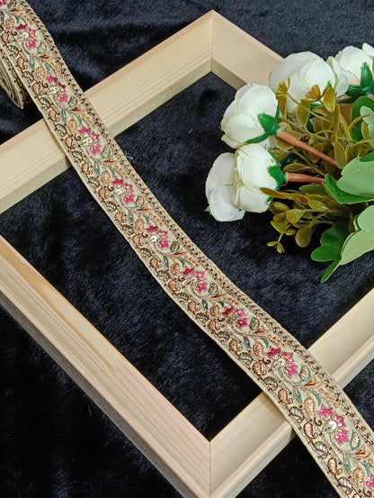 Embroidery Lace Jari Border JA13871