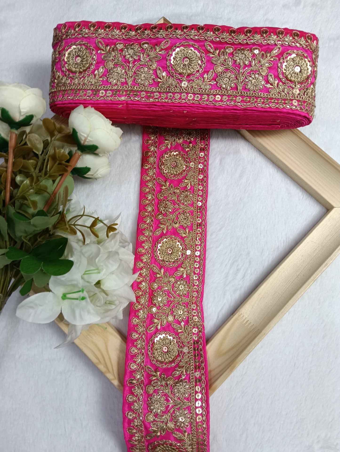 Embroidery Lace Jari Border JA14356
