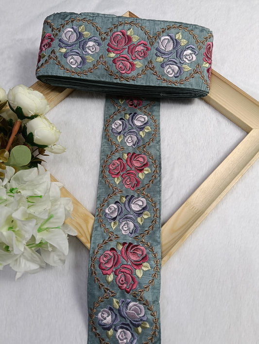 Embroidery Lace Jari Border JA14358