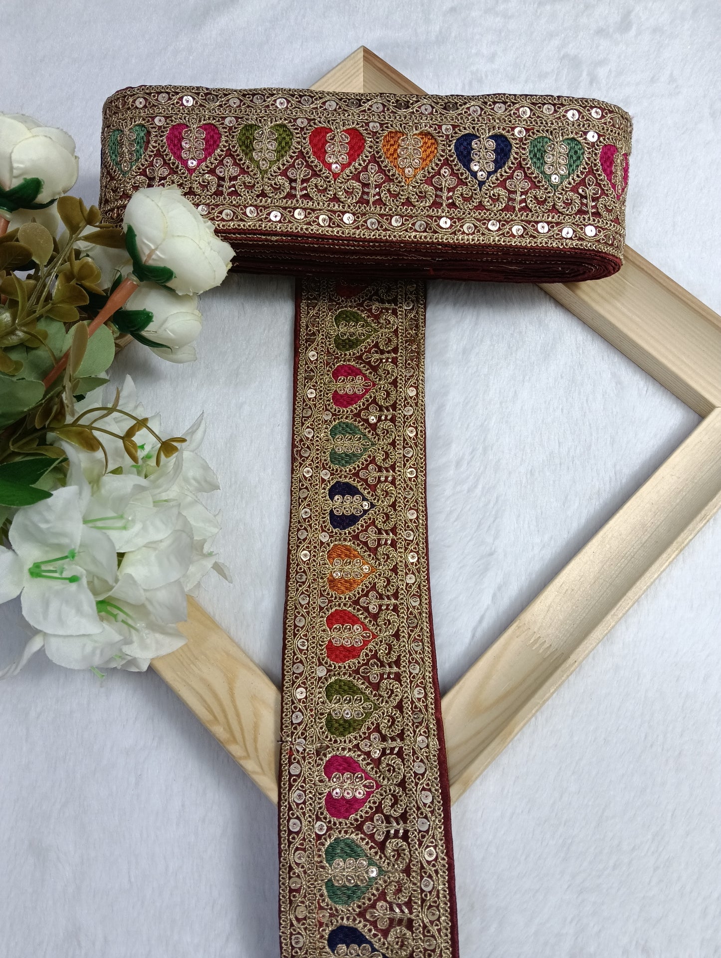 Embroidery Lace Jari Border JA14454