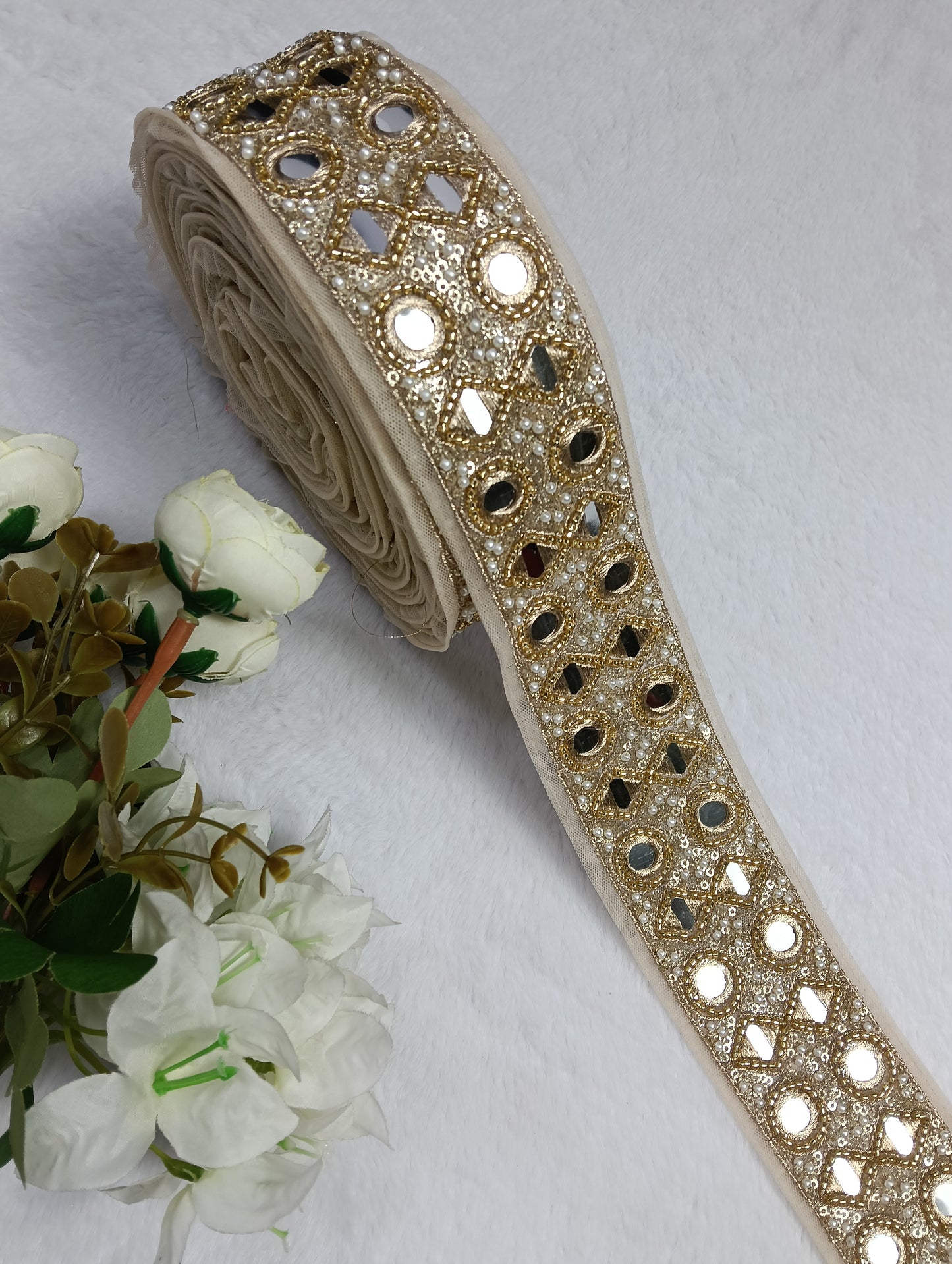 Authentic Mirror-Work Lace — Vibrant Festive Styling ha6511