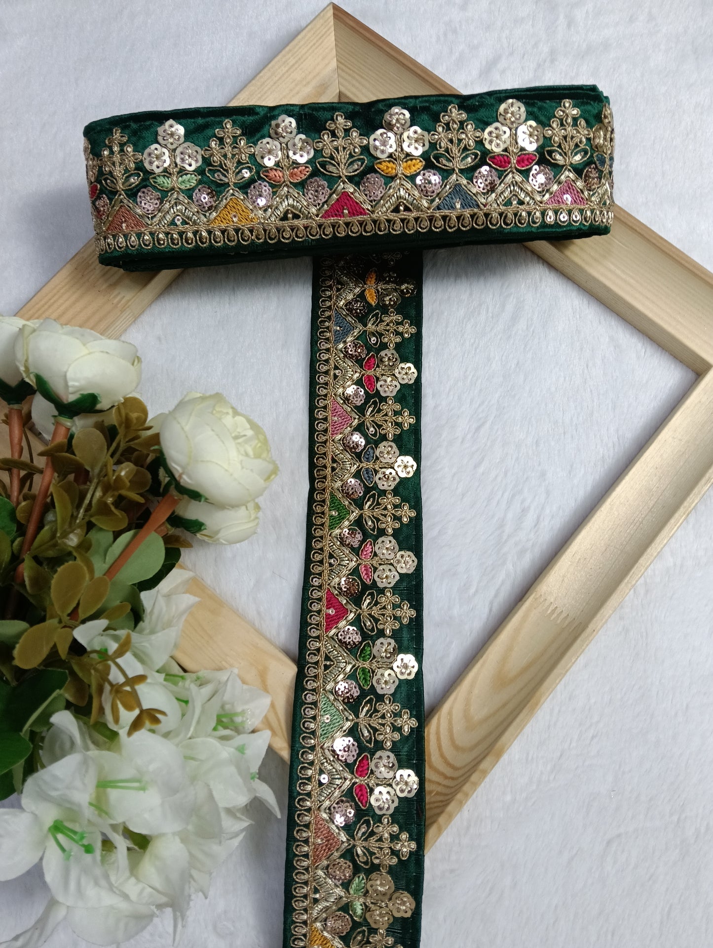 Embroidery Lace Jari Border JA14367