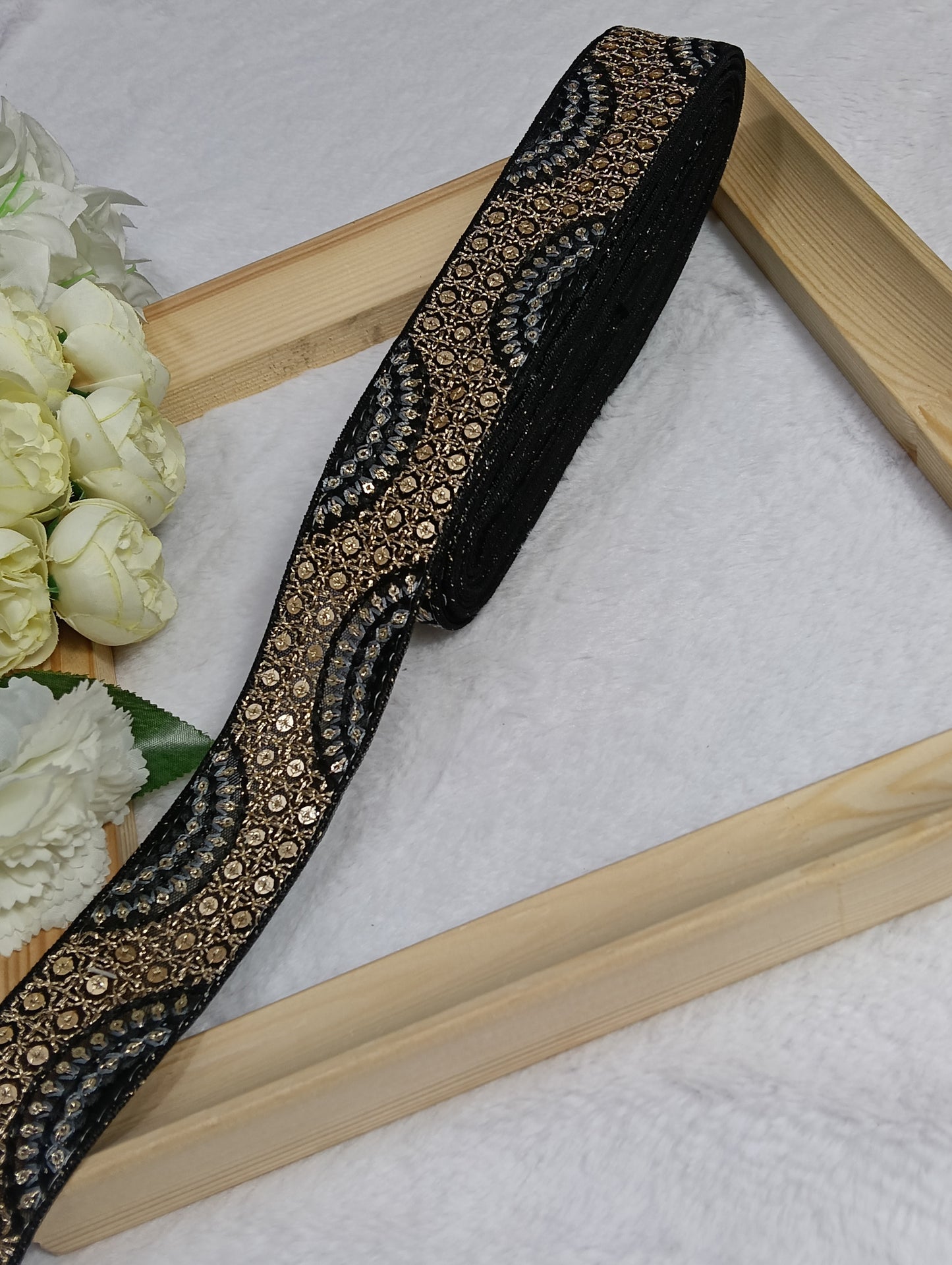 Embroidery Lace Jari Border JA14553