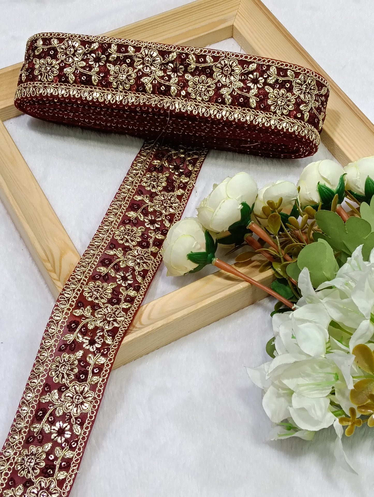 Embroidery Lace Jari Border JA13608
