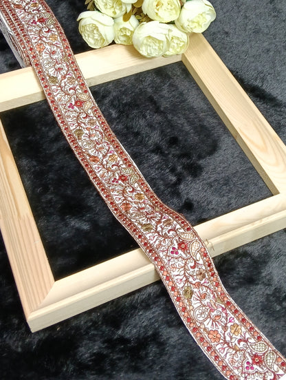 Embroidery Lace Jari Border JA13954