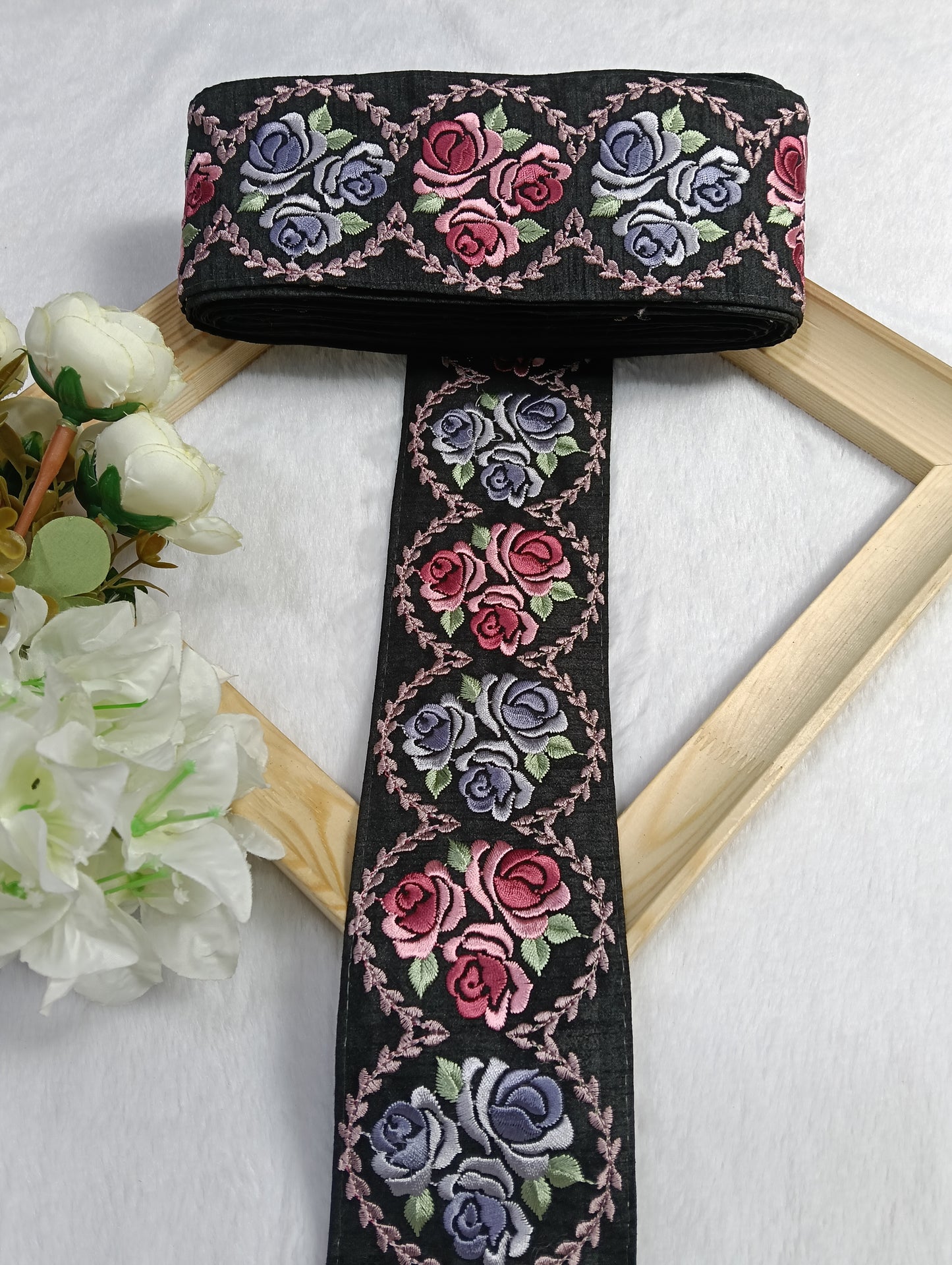 Embroidery Lace Jari Border JA14358