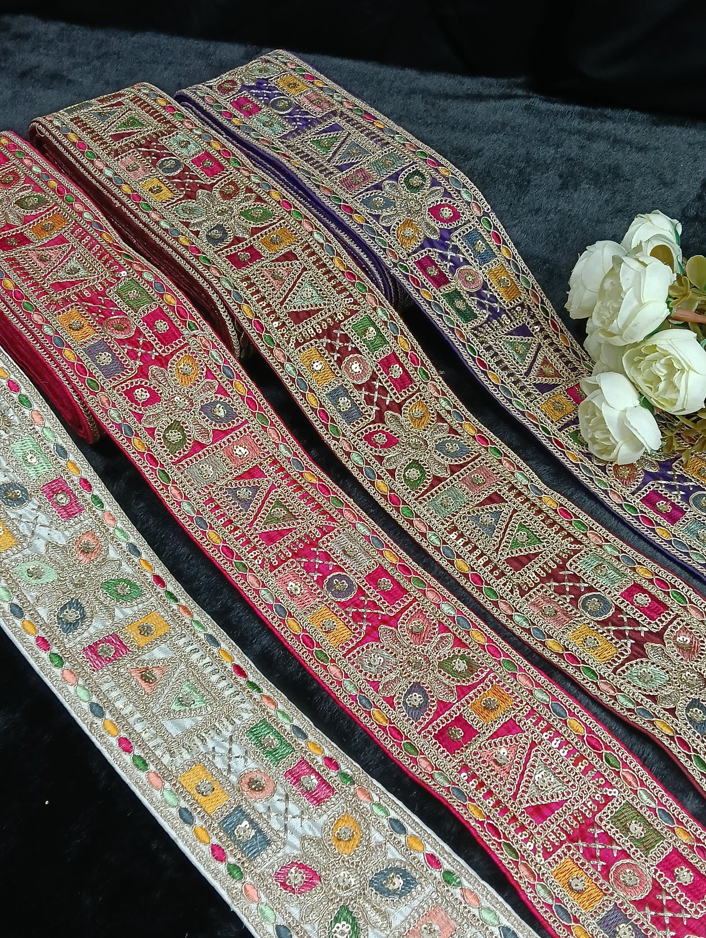 Embroidery Lace Jari Border JA13848