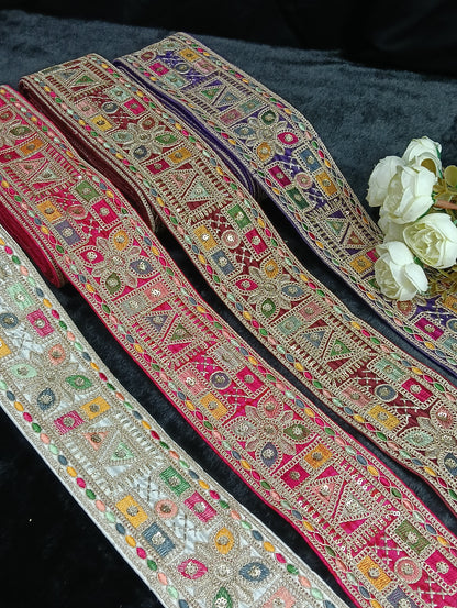 Embroidery Lace Jari Border JA13848