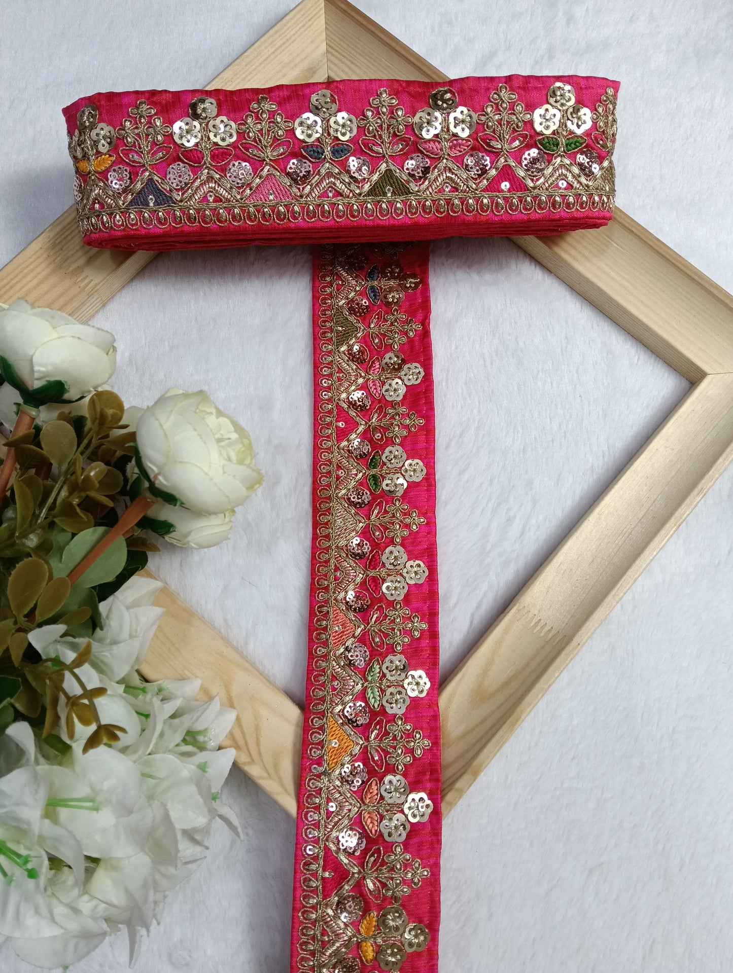 Embroidery Lace Jari Border JA14367