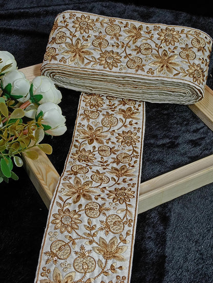 Embroidery Lace Jari Border JA14312