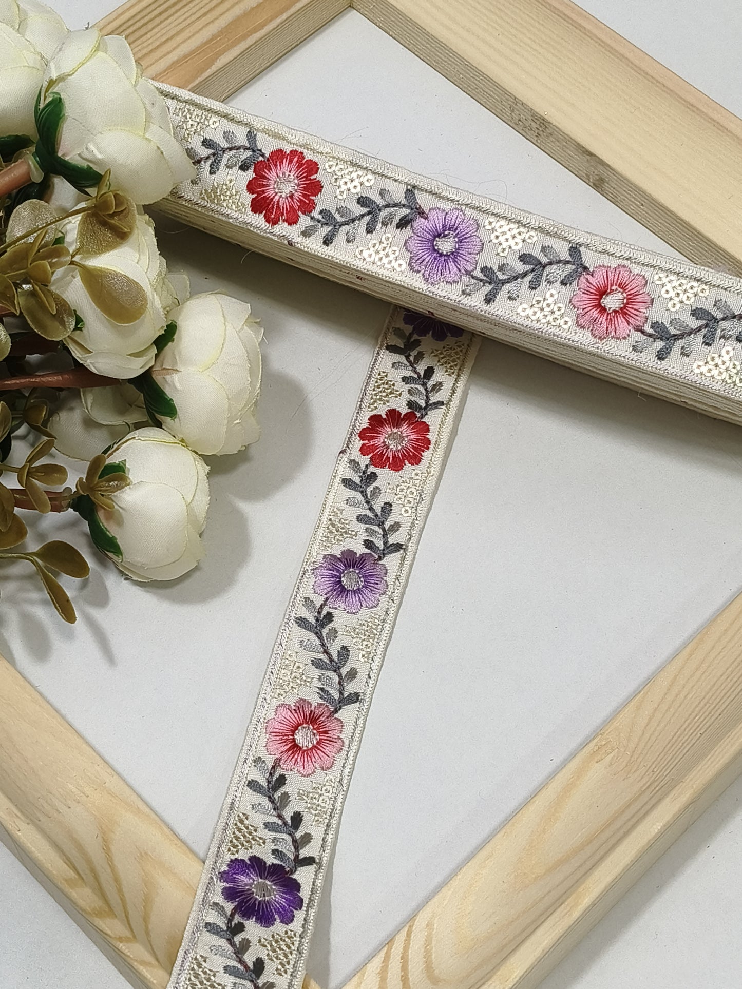 Embroidery Lace Jari Border JA14154