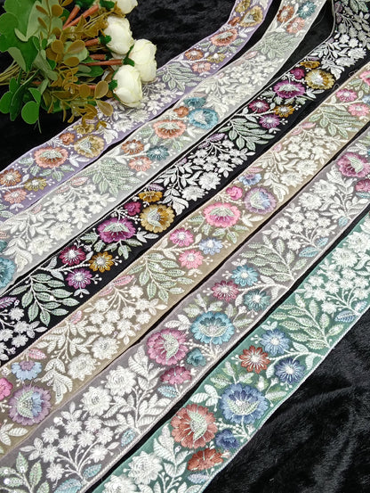 Embroidery Lace Jari Border JA14203