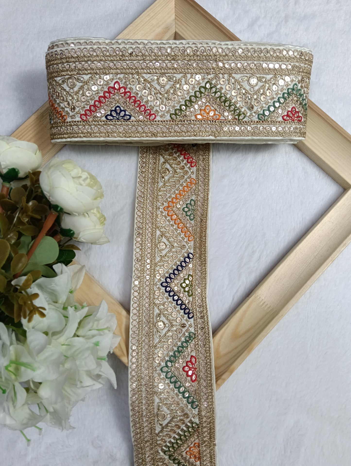 Embroidery Lace Jari Border JA14462