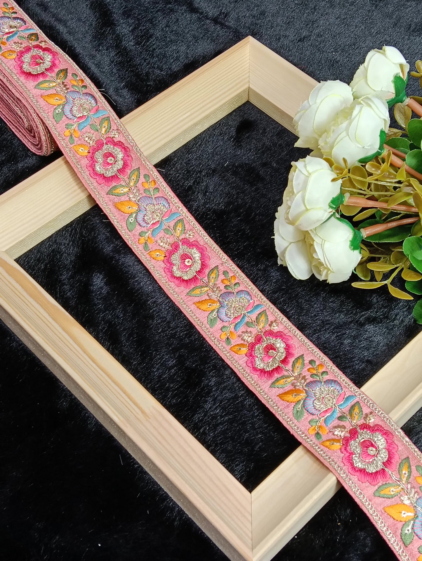 Embroidery Lace Jari Border JA10889