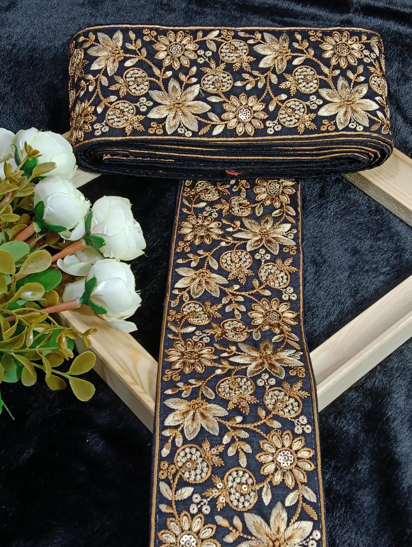 Embroidery Lace Jari Border JA14312