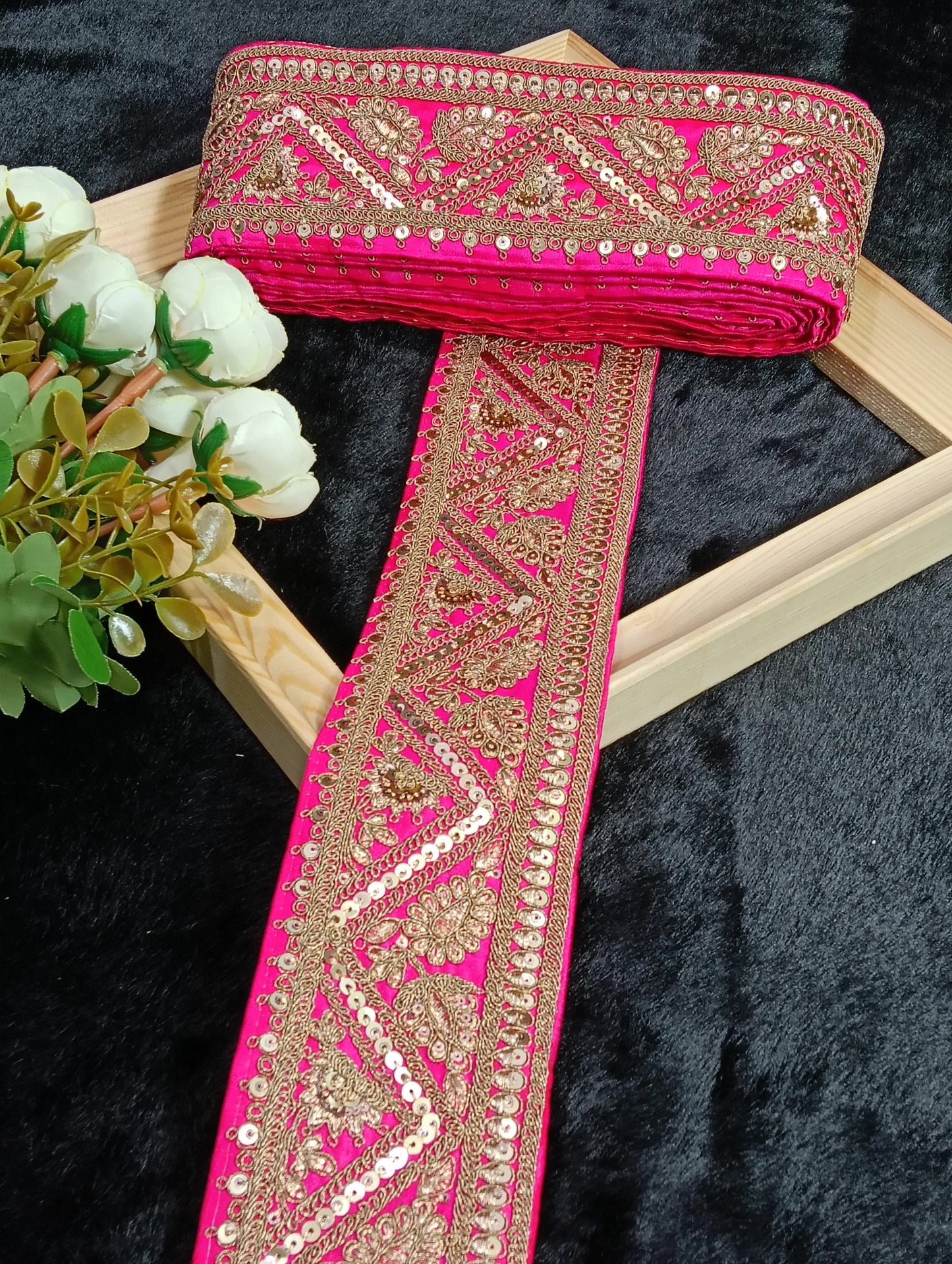 Embroidery Lace Jari Border JA14310