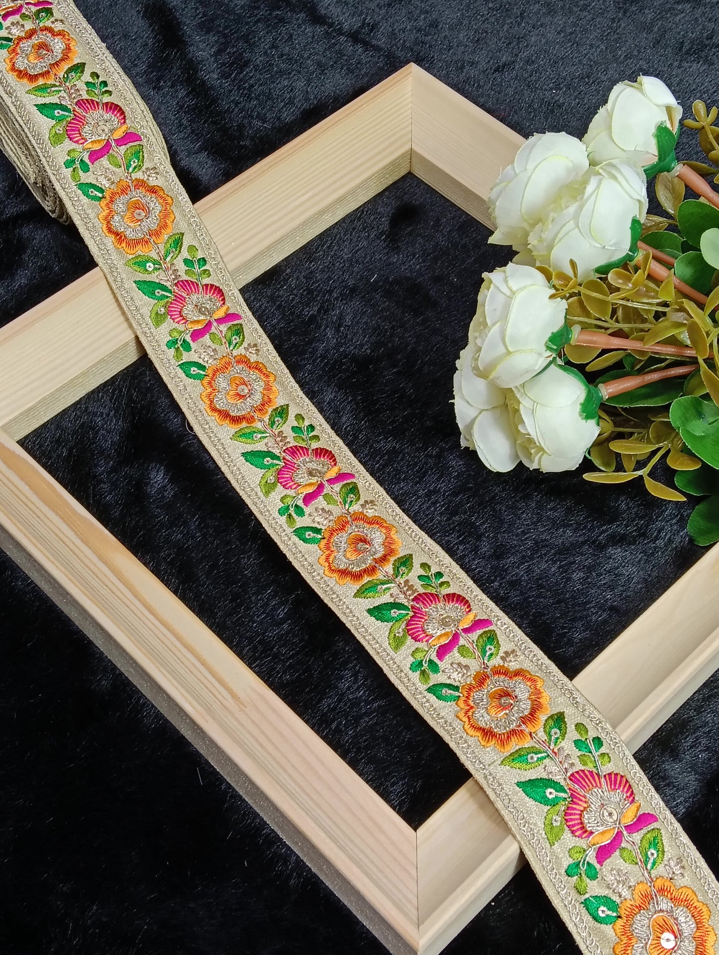 Embroidery Lace Jari Border JA10889