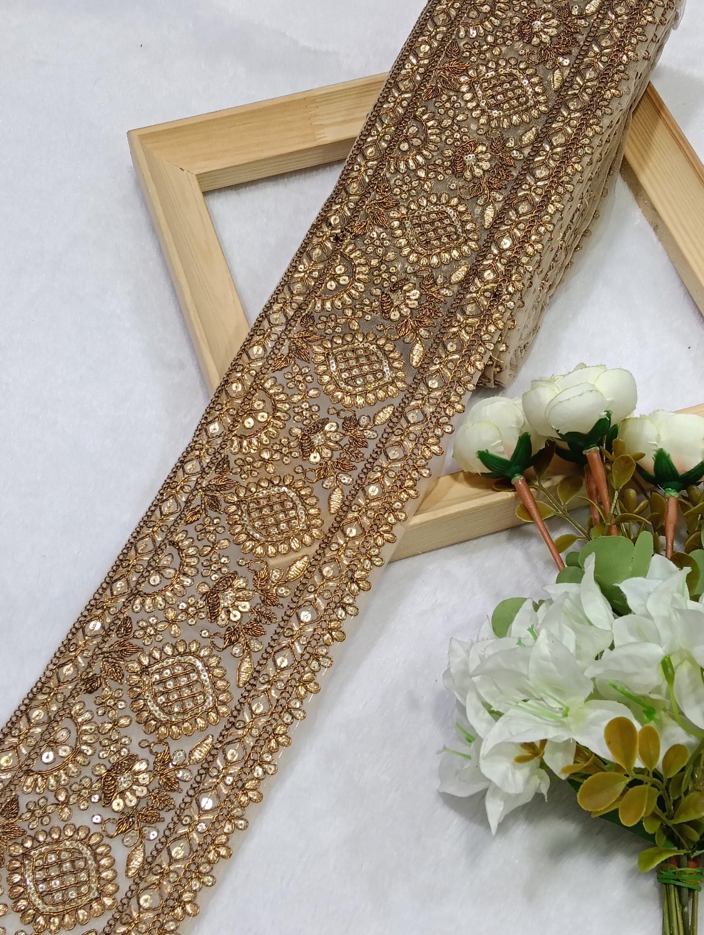 Embroidery Lace Jari Border JA14715