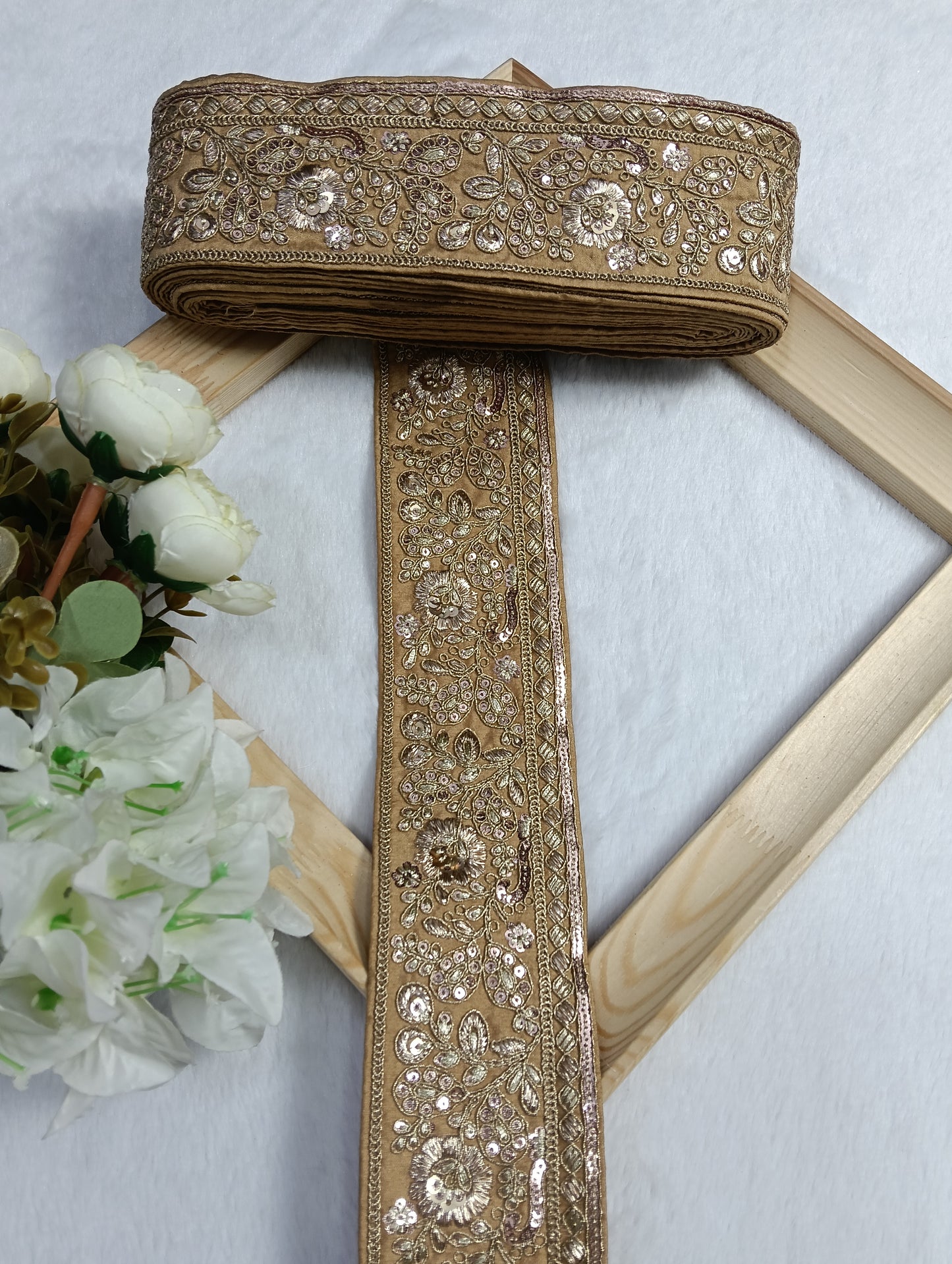 Embroidery Lace Jari Border JA14335