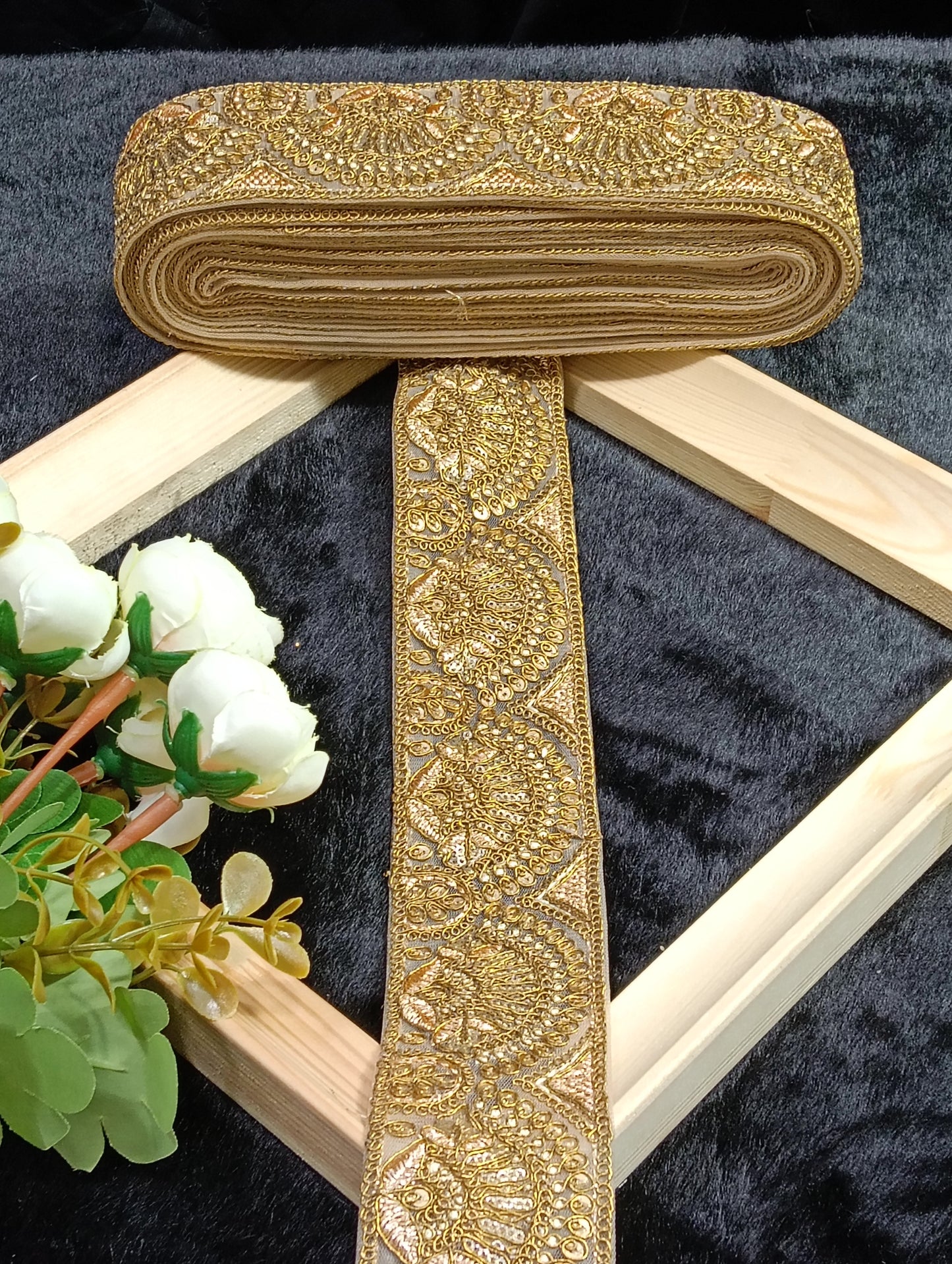 Embroidery Lace Jari Border JA14318