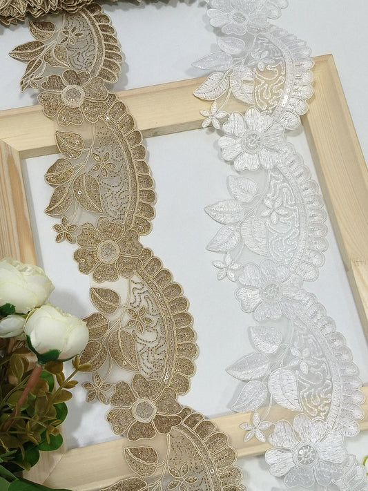 Embroidery Lace Coding Jari Border JA14066