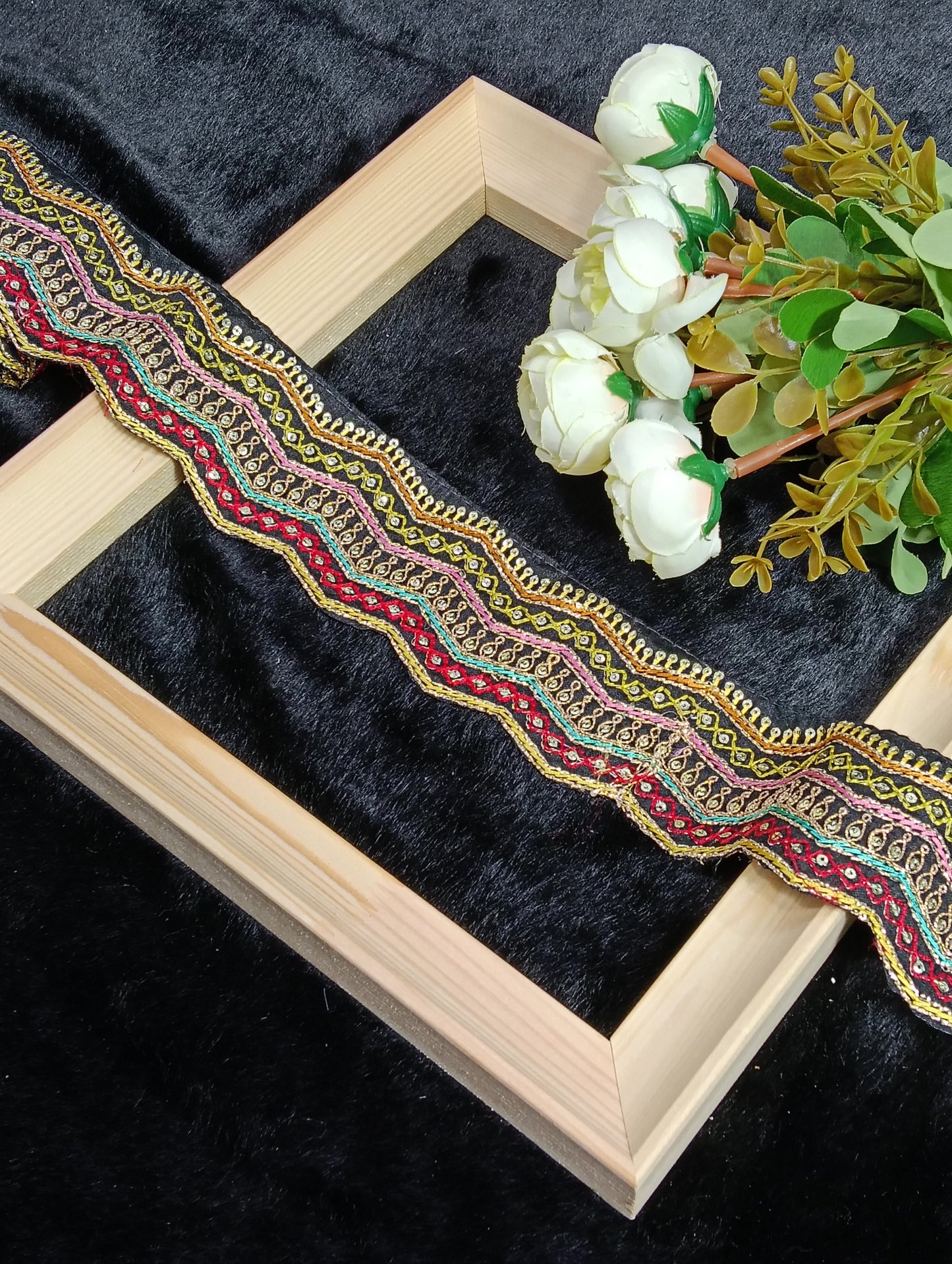 Embroidery Lace Jari Border JA8453