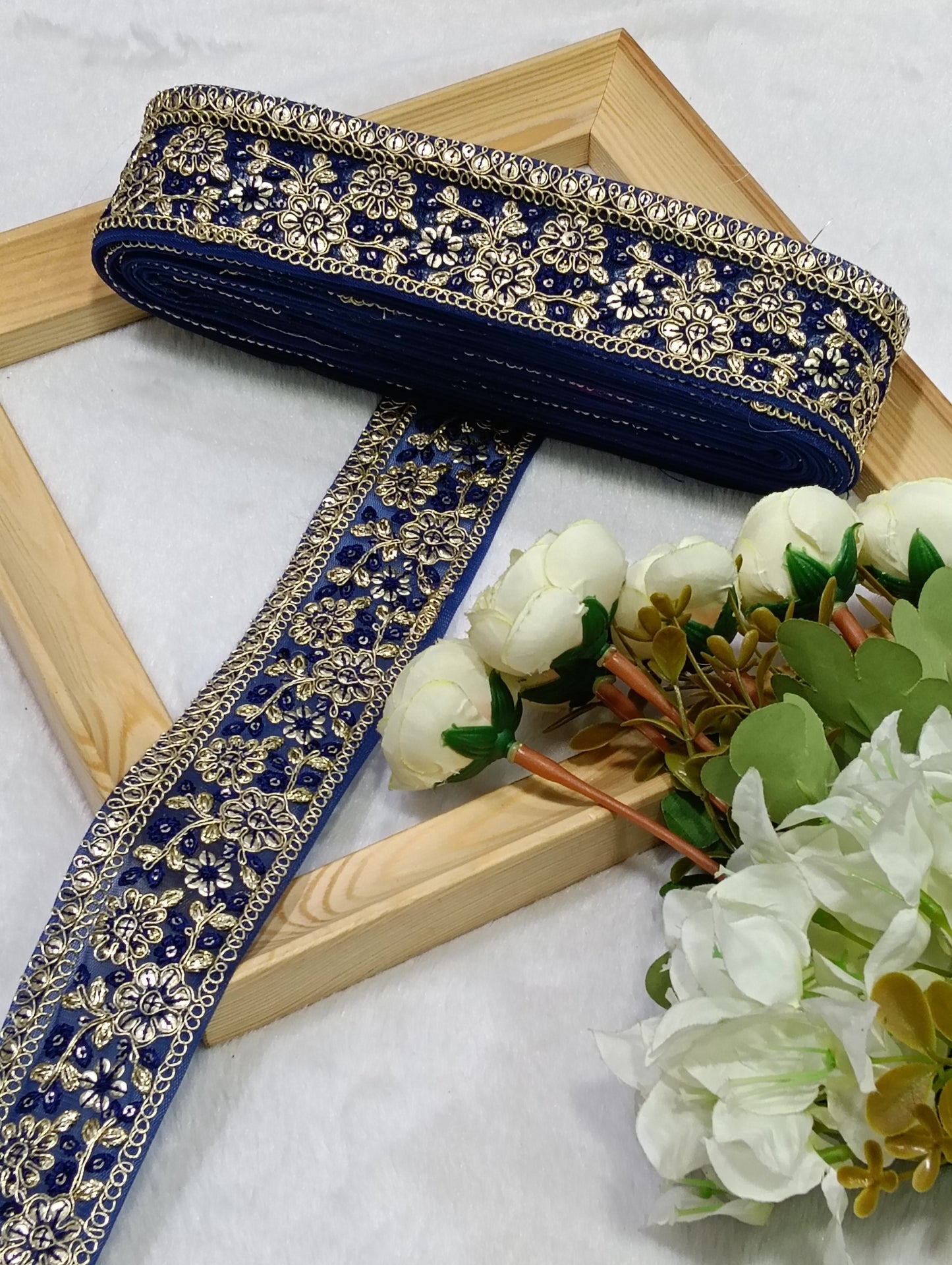Embroidery Lace Jari Border JA13608