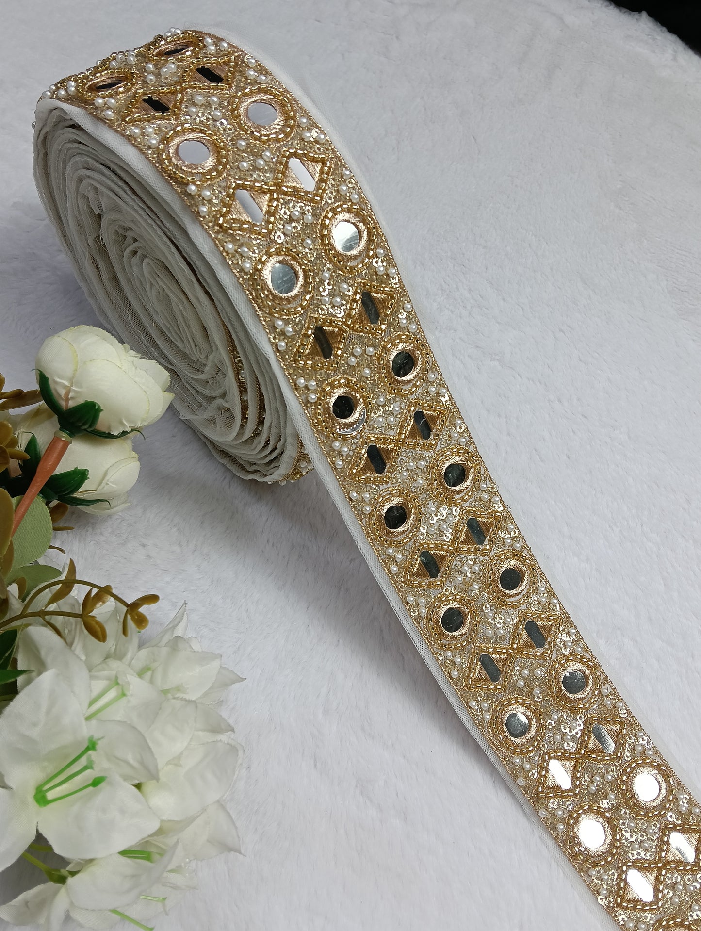 Authentic Mirror-Work Lace — Vibrant Festive Styling ha6511