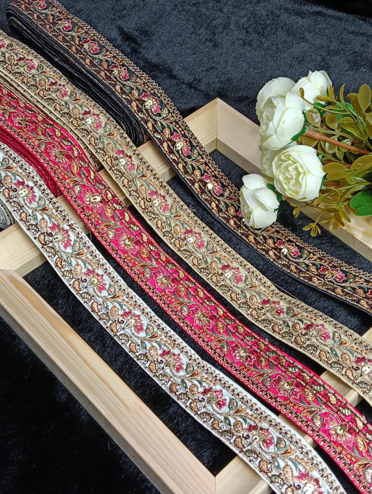 Embroidery Lace Jari Border JA13871