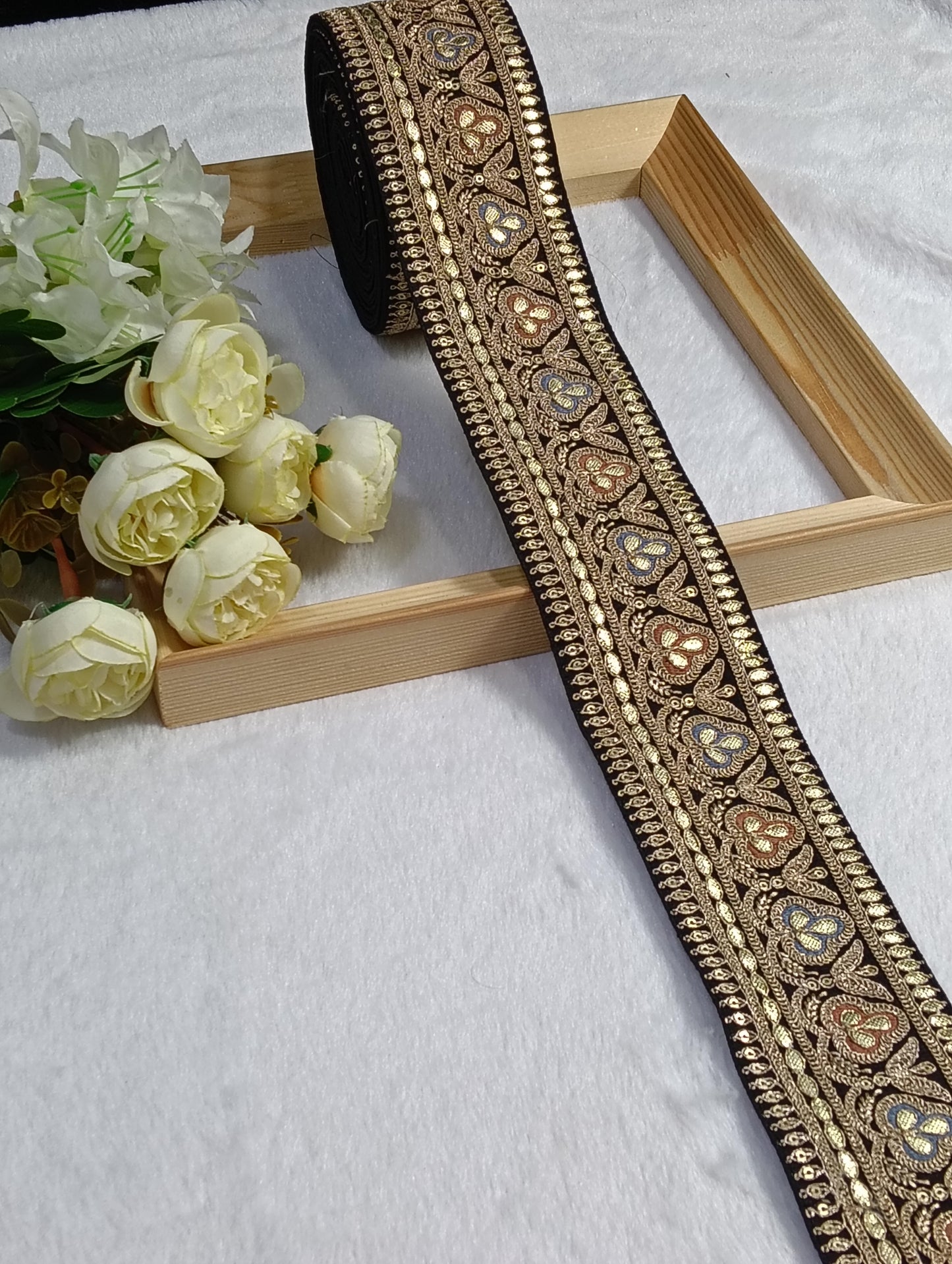 Embroidery Lace Jari Border JA14112