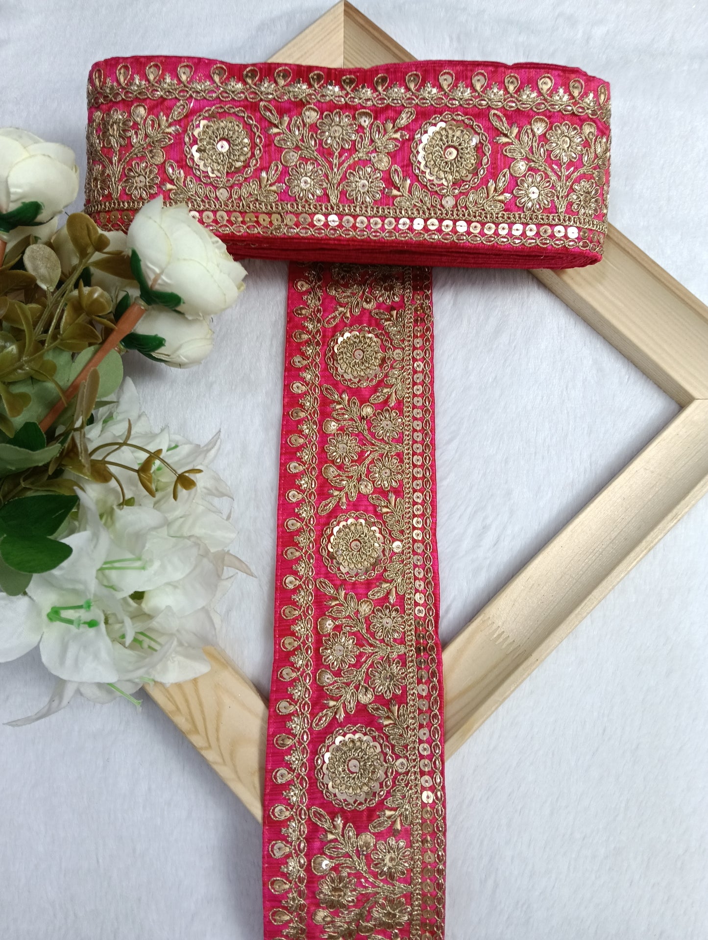Embroidery Lace Jari Border JA14356