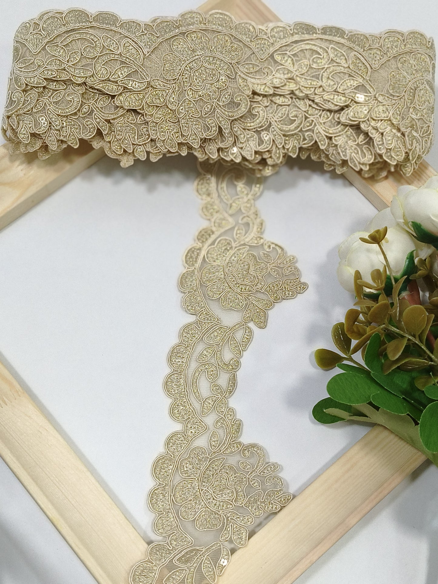 Embroidery Lace Coding Jari Border JA14069