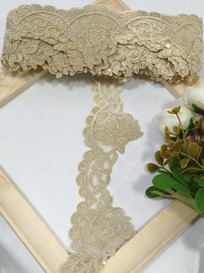 Embroidery Lace Coding Jari Border JA14069