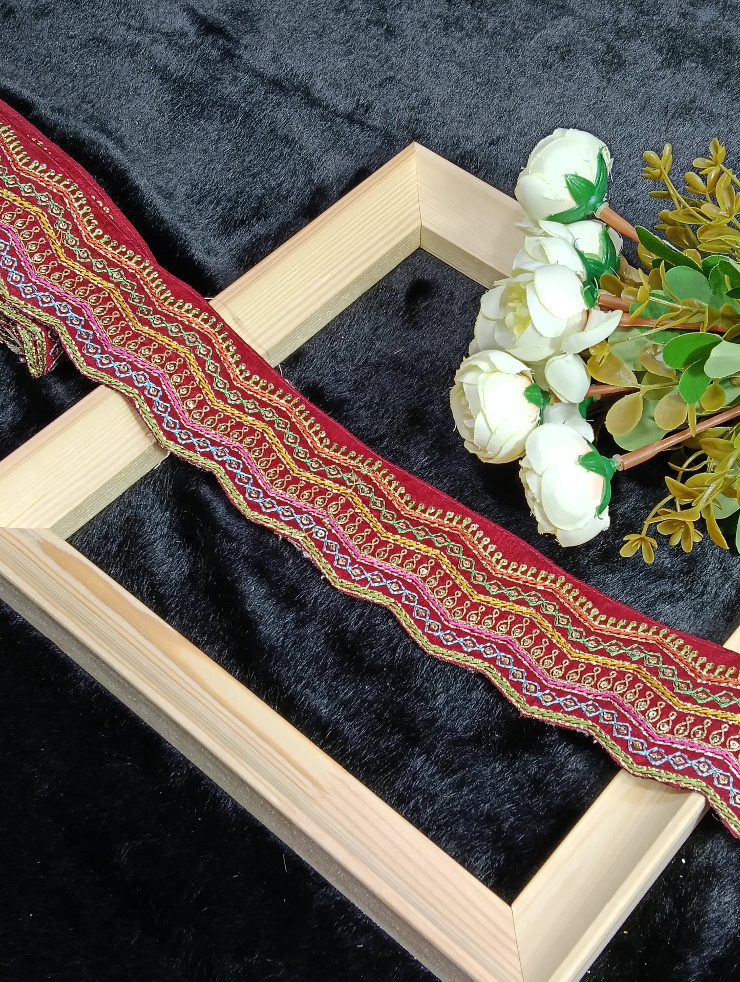 Embroidery Lace Jari Border JA8453