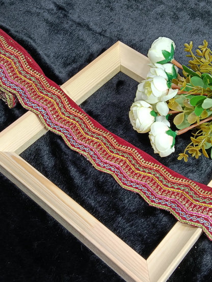 Embroidery Lace Jari Border JA8453