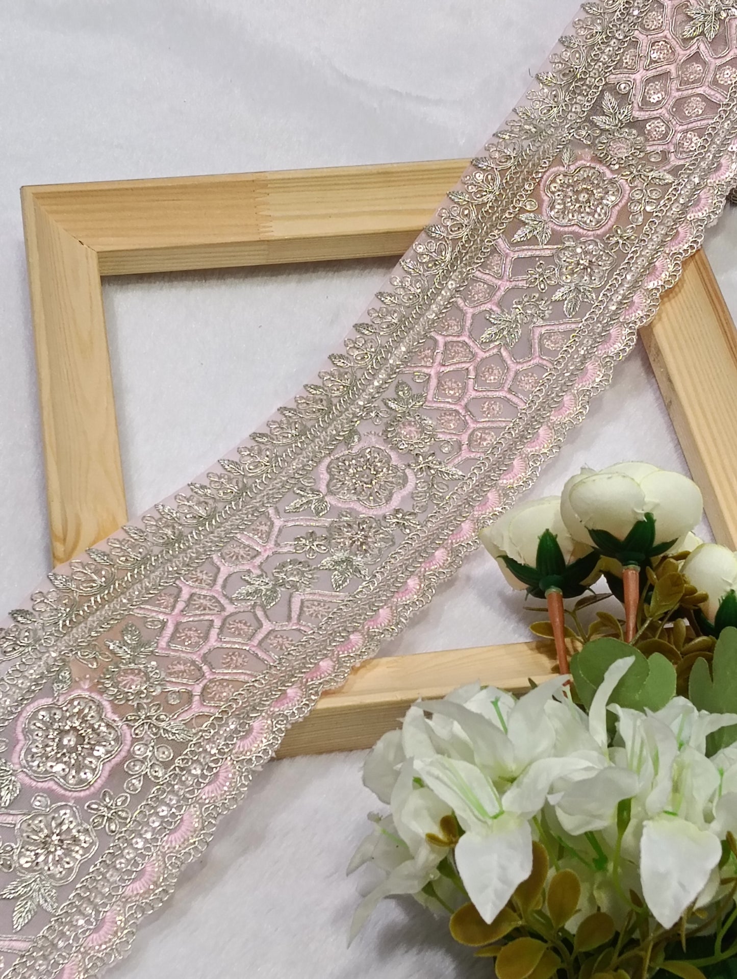 Embroidery Lace Jari Border JA14742