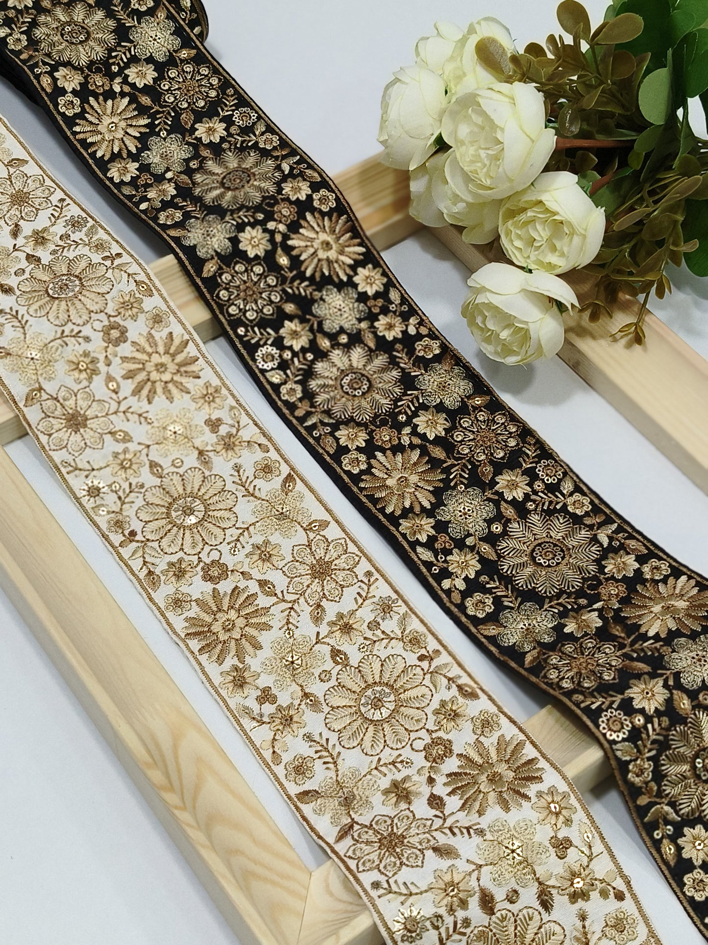 Embroidery Lace Jari Border JA14155